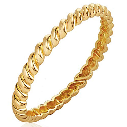 FAMARINE Gold Silver Chunky Bangle Bracelet for Women Men - style: Style K