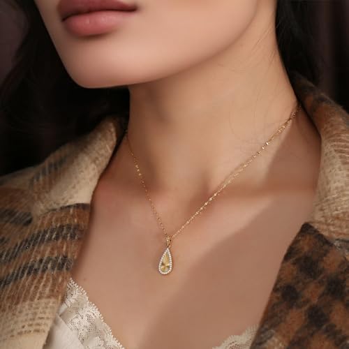 16 Inch Women's Pendant Necklace Chains - 5 Different Pendant Designs, Dainty Adjustable Chains(Gold/Silver) - color: gold2