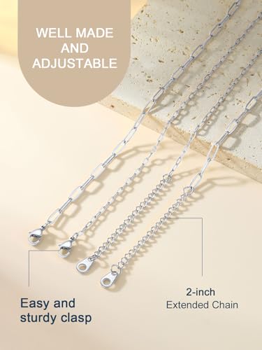 ChainsPro Stainless Steel Waterproof Anklet for Women, Adjustable Non Tarnish Layered Anklets, Trendy Dainty Cuban Link Ankle Bracelet Beach Jewelry Gifts for Swimming & Daily Wear (8.5+2 inches) - style: 2pcs-Style-A-Steel