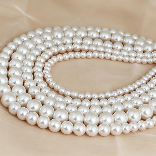 Pearl Necklaces for Women 60'' 70" Long Pearl Necklace 15.75'' Pearl Choker Necklace Chunky Bead Layered Faux Pearl Dangle Wedding Bridal 1920s Gatsby Christmas Costume Jewelry Gifts - color: White-15.75in-12MM