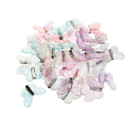 Abaodam 40pcs Butterfly Hair Clips and Hair Snap Barrettes Plastic French Side Clips for Women’s Hairstyles and Bangs Accessory Set
