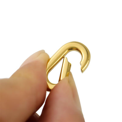 1Pc Oval Spring Clasps Connector Rings for Keychain DIY Crafts (Gold(1.25cm)) - color: Gold-A