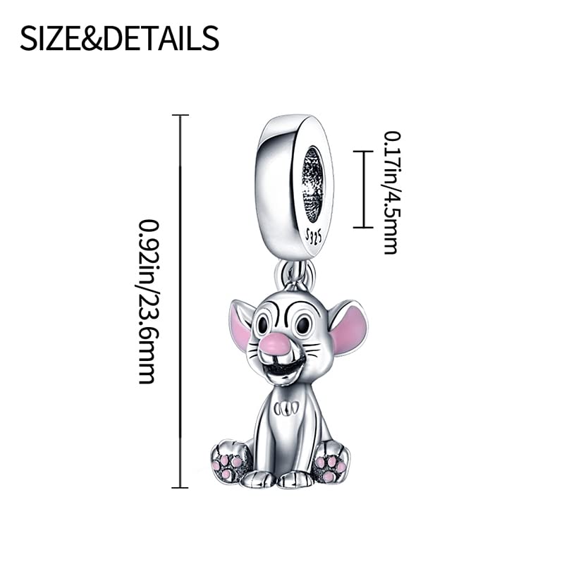 LIGHTDOG 925 Sterling Silver Charms for Bracelets Necklaces Dangle Pendants Beads Charms Fits Pandora Charms Bracelets Jewelry Holidays Gift for Women - style: The Lion King Charm