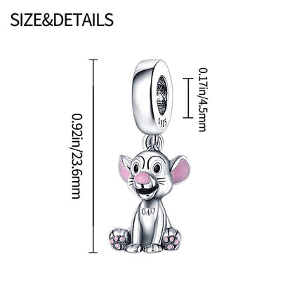 LIGHTDOG 925 Sterling Silver Charms for Bracelets Necklaces Dangle Pendants Beads Charms Fits Pandora Charms Bracelets Jewelry Holidays Gift for Women - style: The Lion King Charm
