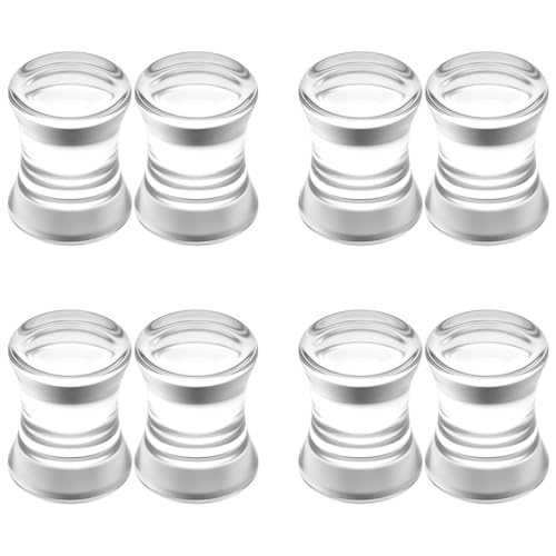 6G to 30MM Gauges for Ear Acrylic Double Flared Saddle Solid Tunnels Plugs 4MM- 30MM Ear Expander Gauges Stretcher Flesh Earrings Body Piercing Jewelry for Women Men (Black White Clear) - color: Clear, size: 0G Tunnels