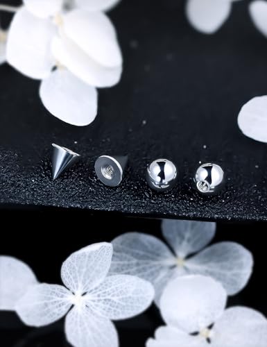 16/14g Replacement Piercing Changing Balls/Cones/Parts for Septum Tongue Bridge Eyebrow Lip Rings Medusa Labret Cheek Belly Button Cartilage Conch Helix Rook Tragus Industrial Earrings - size: 14g*3/4/5mm