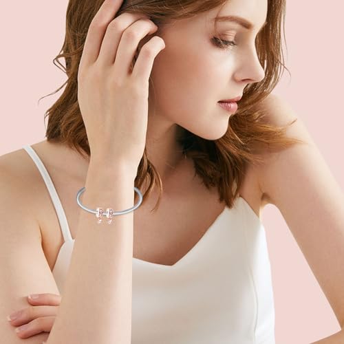 Clip Stopper Spacer Charms for Bracelets Necklaces, Compatible with Pandora,Jewery Making DIY - style: Always Inifinity Pavé Clip 14K Rose Gold Plated