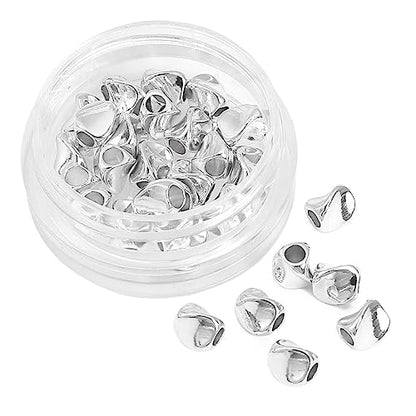 Silver Plated Twisted Spacer Beads 4x5mm 30pcs for Jewelry Making Findings Non Tarnish - color: Silver, size: 4x5mm Twisted