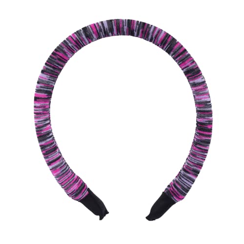 Padded Headband for Women for Women (Pink & Grey Stripe) - color: Striped Pink Grey