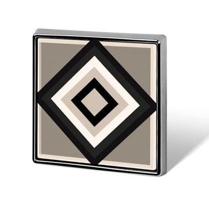 Geometric Blocks And Lines Minimal Neutral Unisex Square Lapel Brooch Pins Lightweight Aluminum Alloy Badge Jewelry for Clothing Scarf Hat Bag Decoration