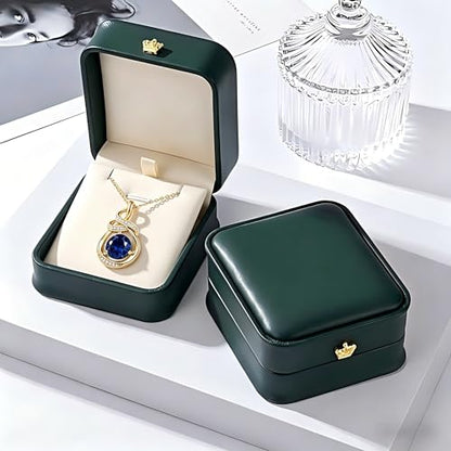 Teardrop Birthstone Necklace for Women 14K Gold/White Gold Elegant Ribbon Pendent Anniversary Love Birthday Gifts for Mom Women, 18"+2" Inches - color: Gold-09-Sept Birthstone