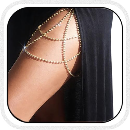 Sexy Rhinestone Body Chain Jewelry - Thigh and Leg Chain Bracelet for Party Beach Accessories