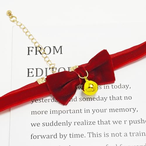 Bow Necklace for Women Red Bow Choker Black Ribbon Necklace Pearl Velvet Lace Necklaces Cute BowKnot Necklaces for Christmas Gifts - color: red B