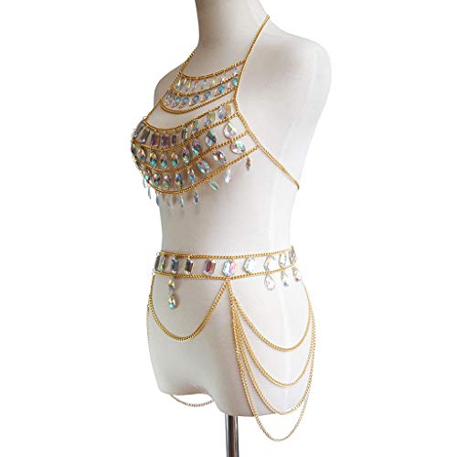 Women's Sexy Suit Body Chain - color: I-Gold Colour