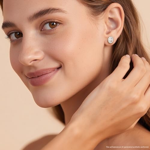 Brilliant Heart-cut/Oval-cut/Trillion-cut/Cushion-cut/Emerald-cut/Marquise-cut Stud, 925 Sterling Silver Cubic Zirconia Stud Earrings for Women Men - style: M-Bezel oval cut-silver
