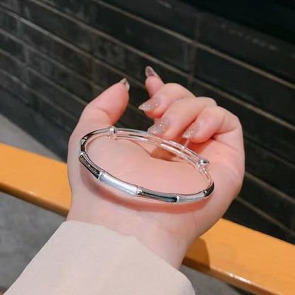925 Sterling Silver Bracelet Plated Cuff Bangle Bracelet Fashionable Multi-layer Cross Wire Bangle Bracelet Open Adjustable Wide Cuff Bracelet for Teen Girls Fashion Jewelry - color: 7