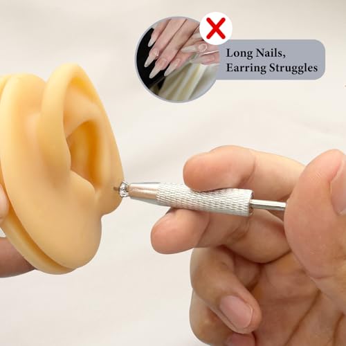 Piercing Taper Ball Grabber Tool Stainless Steel Nose Ear Piercing Kits | Nose Septum Eyebow Helix Conch Tragus Daith Piercing Jewelry Changing Tool,14G 16G 18G 20G Flat Back Earrings Applicator Tool - style: Piercing Taper(14G 16G 18G 20G) + Ball Grabber