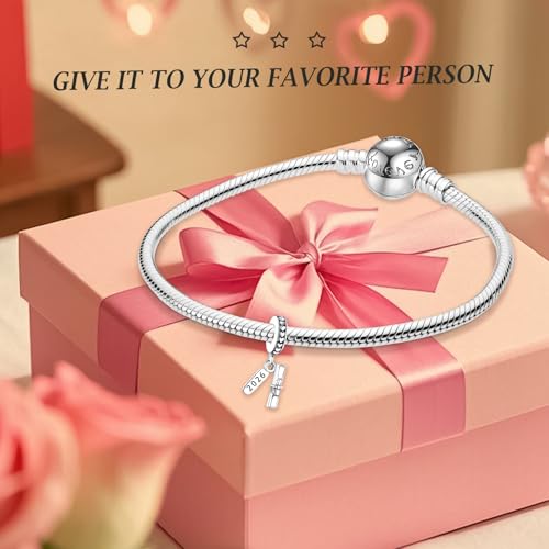 MITSOKU 925 Sterling Silver Charms for Bracelets Necklaces Animal prototype Pendant Safety Chain Dangle Pendants Beads Christmas Day Charms Jewelry Gift for Women - style: Happy Graduation 2025 Degree Certificate
