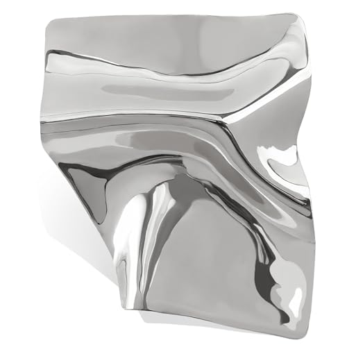 Stainless Steel Brooch Pin for Women & Men,Lapel Pin | Minimalist Statement Elegant Geometric, Sweaters Coat Suit Shawl Collar Shirt Coat Jacket Hat Dress Swim, Velvet Bag & Box - style: Square-Silver