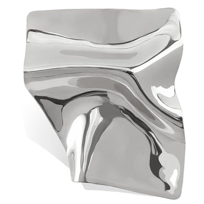 Stainless Steel Brooch Pin for Women & Men,Lapel Pin | Minimalist Statement Elegant Geometric, Sweaters Coat Suit Shawl Collar Shirt Coat Jacket Hat Dress Swim, Velvet Bag & Box - style: Square-Silver