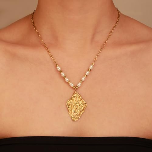 2 PCs Gold Plated Necklace Set for Women - Non Tarnish Jewelry Gift with Fashion Design - style: Fashion 2