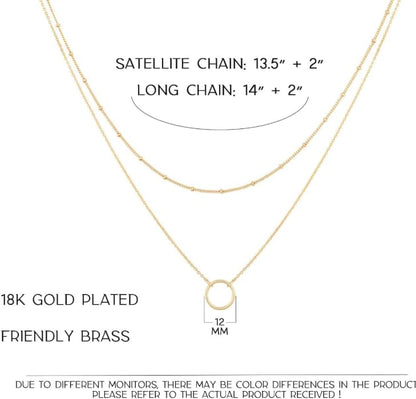 Layered Heart Necklace Pendant Handmade 18k Gold Plated Dainty Gold Choker Arrow Bar Layering Long Necklace for Everyday Office Events & Casual Styling