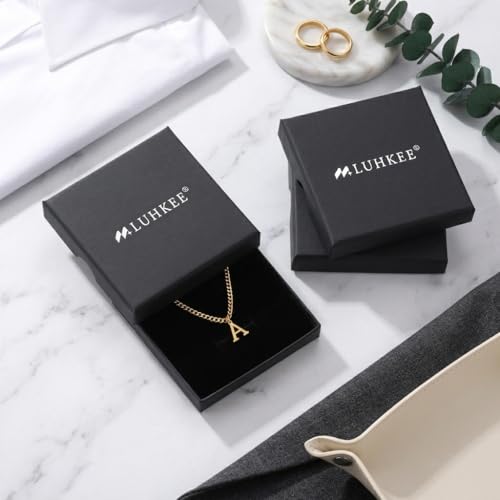 Gold Initial Necklace for Women, 3mm Cuban Link Letter Necklace, 14.5"+2.5" Adjustable Choker, Gold Plated A-Z Alphabet Pendant Necklace, Personalized Jewelry Gift for Her - style: E