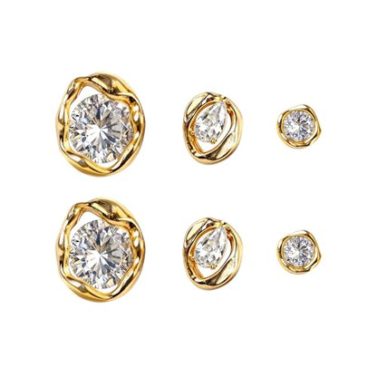 Shiny Gold Butterfly Earrings for Women | 14K Real Gold Plated Butterfly Earrings for Women, Dainty & Trendy Butterfly Stud Earrings for Fashion Jewelry Gifts - color: AZ38
