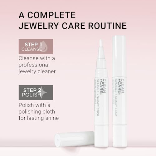 Travel Jewelry Cleaning Essentials, Wipes, Pen & Solution - color: Sparkle + Shine Jewelry Cleaning Stick