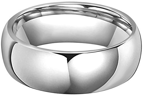 CROWNAL 2mm 4mm 6mm 8mm 10mm Tungsten Wedding Band Ring Men Women Plain Dome Polished Size Comfort Fit Size 3 To 17 - color: 8mm