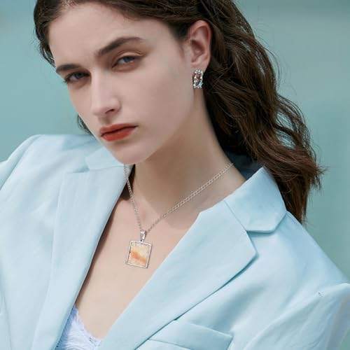 1 Box 10Pcs Stainless Steel Pendant Trays Square Bezel Pendant Trays Bulk Silver 20mm Small Cabochon DIY Charm Blank Bezel Base for Jewelry Making Resin Craft Photo Necklace Bracelets Adults - style: silver square