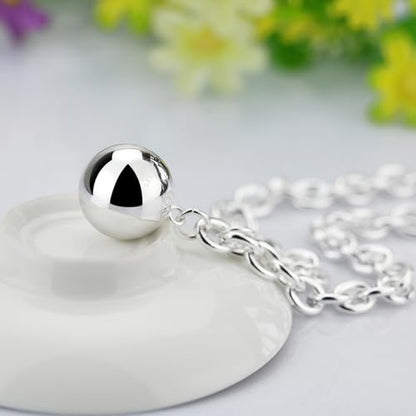 Dankadi Women 925 Sterling Silver Round Cable Wire Link Bracelet Charm Heart-Bell-Square-Circle Pendant Chain Bangle Fine Jewelry Gift For Wife Her - color: 8.5MMSilver Bell Pendant, size: 5.9 in