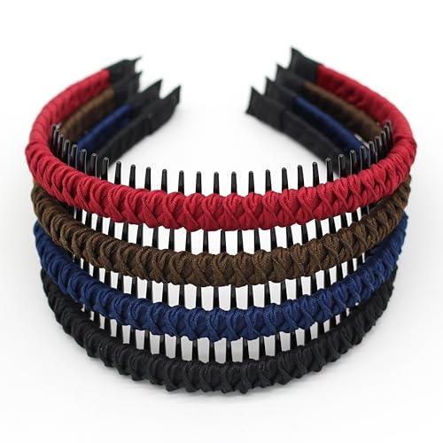 JOBAND Women's hair accessories non slip headband for women(pack of 4) | hair bands for women's hair Suitable Daily Use,Spa,Parties and Yoga - color: Multi-colored-000