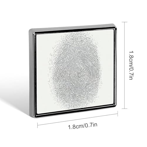 Minimalist Fingerprint Simple Lines Abstract Unisex Brooches & Pins Square Lightweight Lapel Badge Jewelry for Clothing Shawl Hat