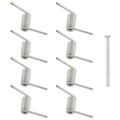 NICENEEDED 8 PCS Hair Claw Clip Spring Replacement Sliver, Clip Spring with Central Axle Rod, Hairpin Squre Rectangle Butterfly Jaw Clamp Repair Parts