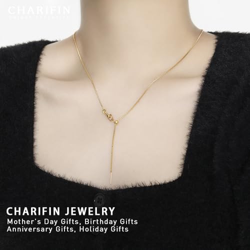 Woman necklace titanium steel hypoallergenic 1mm box chain Y-shaped pendant necklace adjustable Gold plating necklace for women