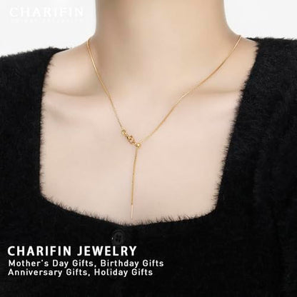 Woman necklace titanium steel hypoallergenic 1mm box chain Y-shaped pendant necklace adjustable Gold plating necklace for women