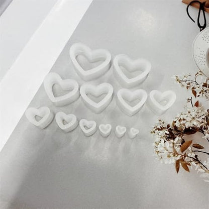 Heart Silicone Ear Tunnel Plugs Gauges Expanders Hollow Flexible Soft Tunnels Kit Stretcher Earrings Fashion Lobe Piercing Body Jewelry for Women Her 6 Pairs Set - color: Clear, size: 4mm-12mm