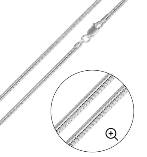 925 Sterling Silver Italian Snake Chain Necklace - Secure Lobster Clasp, Perfect for Layering - Durable Necklace & Bracelet Chains for Everyday & Special Occasions - size: 22, style: 1.5