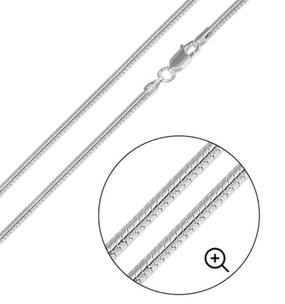 925 Sterling Silver Italian Snake Chain Necklace - Secure Lobster Clasp, Perfect for Layering - Durable Necklace & Bracelet Chains for Everyday & Special Occasions - size: 22, style: 1.5