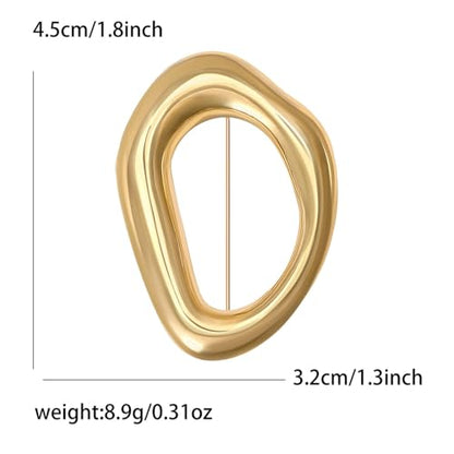 Brooches and Pins for Women Men Irregular Organic Geometric Brooch Set Minimalist Metal Brooch Pins for Suits Dresses Scarves Shawls Fashion Jewelry Gifts