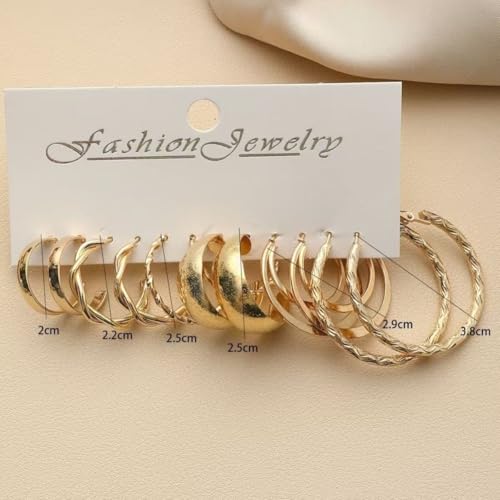 Stocking Stuffers Gold plate and Silver Plated Jewelry Sets Stocking Stuffers for Women Costume Jewelry Chain Necklace Bracelet Earrings and Rings Sets for Women Bulk Jewelry - color: JJG50Hgold