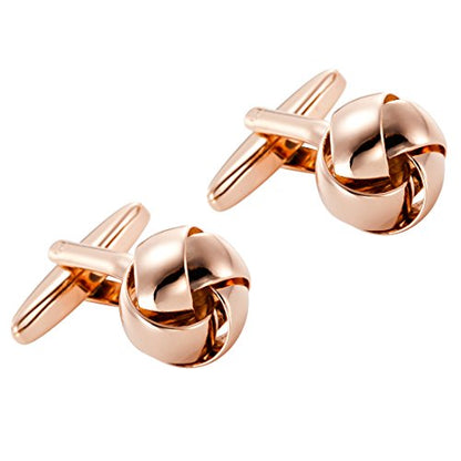 Urban Jewelry Mens Stainless Steel Nautical Knot Cufflinks Sharp Formal | Nautical Cufflinks Stainless Steel Rust Resistant Finish Polished Cufflink Finish Modern Cufflink Design Style - color: Knot Mens Cufflinks in Bronze