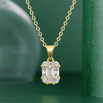 Layered Dainty Necklaces for Women Set, 14K Gold Silver Plated Choker Chain Simple Pendant Necklace Stackable, Trendy Prom Jewelry Gifts for Women - color: Diamond1-Gold