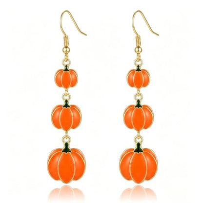 4th of July Earrings,Patriotic Dangle Stud for Women, Fourth of July Jewelry for Veterans Day - color: PUMPKIN