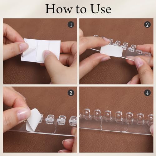 Styquenzer 12 Pcs Self-Adhesive Necklace Organizer, Necklace Hanger Wall Mount Hanging Jewelry Organizer with 8 Hooks Wall Mounted Necklaces Organizers for Necklaces, Bracelets