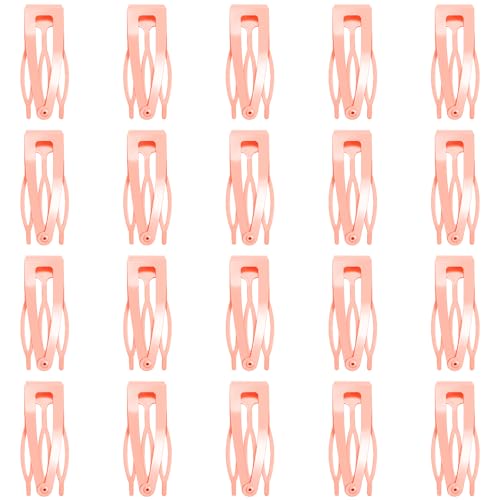 20 Pcs Snap Hair Clips for Women Snap Hair Barrettes Double Grip Hair Clips 3 Prong Clips for Hair Barrettes for Women Girls (ROES GOLD) - color: ROES GOLD
