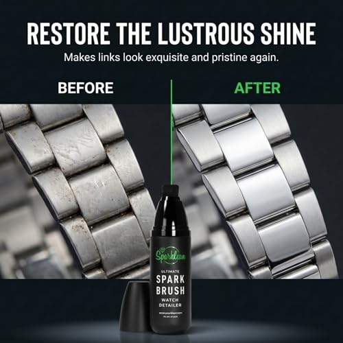 Sparklean SparkBrush Watch Cleaner - Pre-Filled Brush Kit, 200+ Cleans | Press, brush, rinse - pH-balanced ammonia-free formula safe on steel, gold, ceramic and vintage watches
