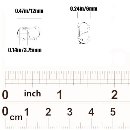 6 Pcs Double Opening Lobster Clasp, Double Opening Shortener Clasp Necklace Clasp and Closures Stainless Steel Clasps for Jewelry Making Necklace Clasps and Closures Bracelet Clip, 6 mm x 12 mm - size: 6 mm x 12 mm