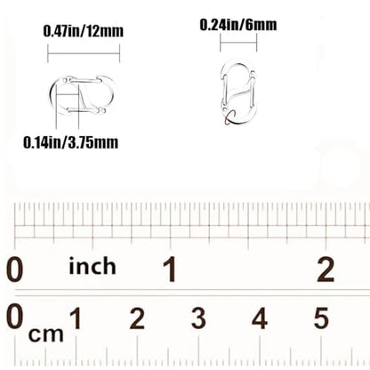 6 Pcs Double Opening Lobster Clasp, Double Opening Shortener Clasp Necklace Clasp and Closures Stainless Steel Clasps for Jewelry Making Necklace Clasps and Closures Bracelet Clip, 6 mm x 12 mm - size: 6 mm x 12 mm